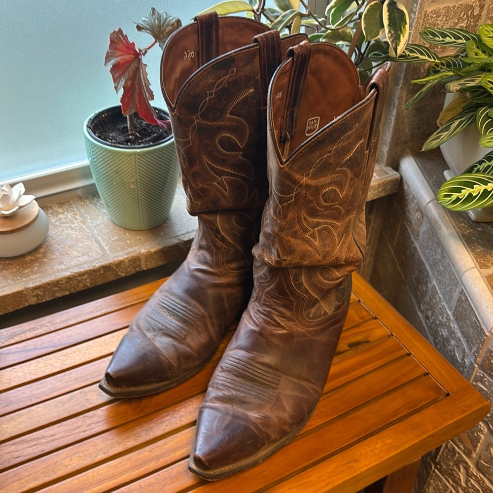Dan Post leather cowboy boots 
Men’s size 11 EW